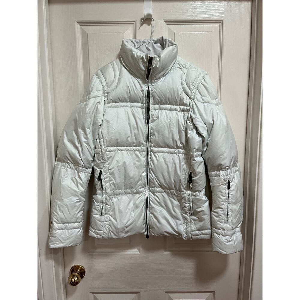 JSX Jet Set White Jacket Down Feathers Womens Ski Luxury Made in Italy Medium